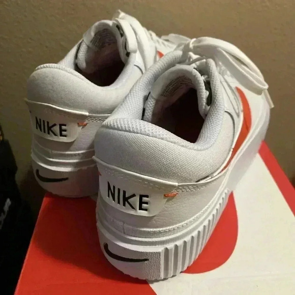 Nike Shoes Women Court Legacy Lift White Team Orange US Size 9 DZ5203-100 NIB - Picture 4 of 11